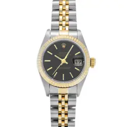 ROLEX DATEJUST 79173 BLACK WATCH 676862