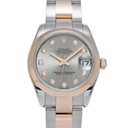 ROLEX DATEJUST 31 178241G SILVER/DIAMOND WATCH 681797