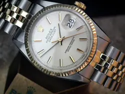 STUNNING 1968 (MADE) & 1969 (SOLD) STEEL & SOLID GOLD ROLEX DATEJUST FULL SET