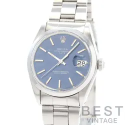 ROLEX OYSTER PERPETUAL DATE BLUE MIST DIAL 1500/0 MEN'S WATCH FROM JAPAN G0816