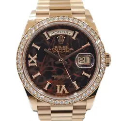 ROLEX DAY-DATE 36 128345RBR EVEROSE GOLD RANDOM EISENKIESEL AUTOMATIC MEN #U002
