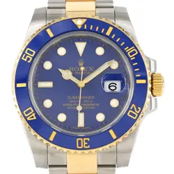 AUTHENTIC ROLEX SUBMARINER DATE 116613LB SSXYG AUTOMATIC #V  #270-004-123-1217