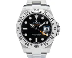 ROLEX 216570 EXPLORER II SS BLACK DIAL 42MM