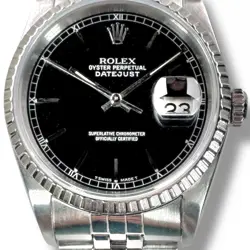 ROLEX DATEJUST 16220 STAINLESS STEEL BLACK DIAL
