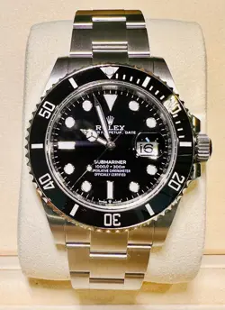 BRAND NEW ROLEX SUBMARINER 126610LN OYSTER BRACELET WITH BLACK BEZEL