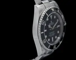 Rolex Submariner 114060 No Date Ceramic Bezel SS WITH BOX AND PAPERS