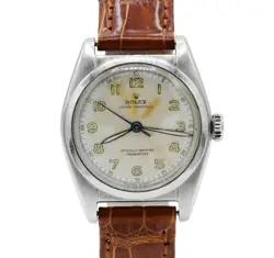 ROLEX 6050 BUBBLEBACK STAINLESS STEEL OYSTER PERPETUAL WRISTWATCH