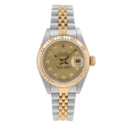 ROLEX DATEJUST 79173 TWO-TONE WATCH CHAMPAGNE DIAMOND DIAL 26MM ALL ORIGINAL
