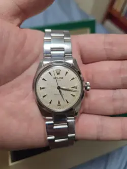 ROLEX OYSTER PERPETUAL PRECISION ANTIQUE VINTAGE WHITE DIAL WRISTWATCH