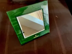 ROLEX AUTHENTIC DEALER MIRROR CLASSIC WAVE PATTERN EXCELLENT CONDITION RARE FIND