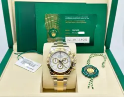 2025 ROLEX DAYTONA 126503 WHITE DIAL 18K YELLOW GOLD STAINLESS STEEL BOX PAPER