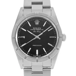 ROLEX AIR KING 14010M BLACK BAR F NUMBER SECOND HAND MENS