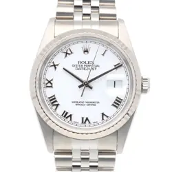 ROLEX DATEJUST WATCHES 16234 STAINLESS STEEL K18 WHITE GOLD F NUMBER USED