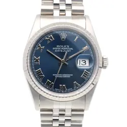 ROLEX DATEJUST WATCHES 16234 STAINLESS STEEL K18 WHITE GOLD U-NUMBER USED