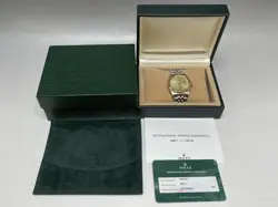 ROLEX DATEJUST 10-PIECE DIAMOND 36MM AUTOMATIC WATCH 16013 1985 K18YG / SS