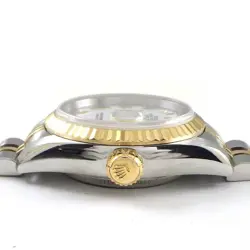 Rolex Datejust 79173 Fluted Bezel White Dial Jubilee Bracelet SS 18K Yellow Gold