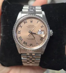 ROLEX 16220 DATEJUST SALMON ROMAN DIAL
