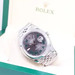 ROLEX 41MM GREY SLATE WIMBLEDON JUBILEE DATEJUST 126300 (2019)