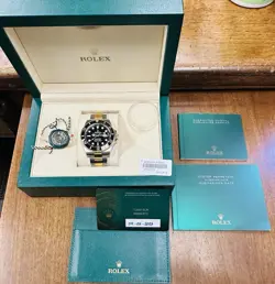 ROLEX SUBMARINER 126613LN Black Ceramic 18K Gold SS 41mm Watch + Box Papers 2023