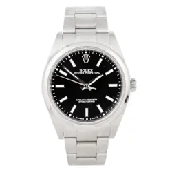 ROLEX OYSTER PERPETUAL 39 STAINLESS STEEL BLACK DIAL 39MM 114300 FULL SET