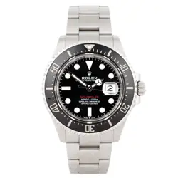 ROLEX SEA-DWELLER REDLINE STAINLESS STEEL BLACK DIAL 43MM 126600 FULL SET