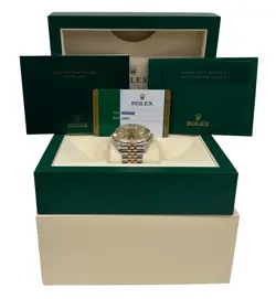 PAPERS Rolex DateJust 41 CHAMPAGNE 18K Gold Steel JUBILEE 41mm 126333 Watch BOX