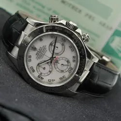 Rolex Daytona 116519 MOP Dial 18K White Gold 40mm Papers Only Circa 2000