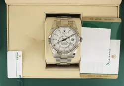 2018 ROLEX SKY-DWELLER 326934 WHITE DIAL SS OYSTER WITH PAPERS 42MM
