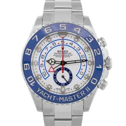 2022 PAPERS ROLEX YACHT-MASTER II NEW HANDS 44MM BLUE 116680 STAINLESS WATCH BOX