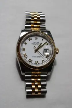 ROLEX DATEJUST 36 116233 WRISTWATCH 36MM 18K / SS JUBILLE BAND FLUTED BEZEL