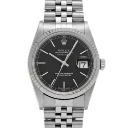 ROLEX DATEJUST 16234 BLACK WATCH 680712