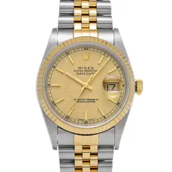 ROLEX DATEJUST 16233 CHAMPAGNE MOSAIC WATCH 674887