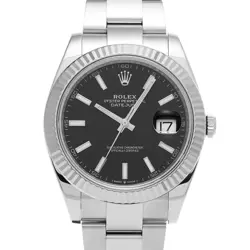 ROLEX DATEJUST 41 126334 BRIGHT BLACK WATCH 686636