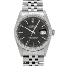 ROLEX DATEJUST 16220 BLACK WATCH 676912