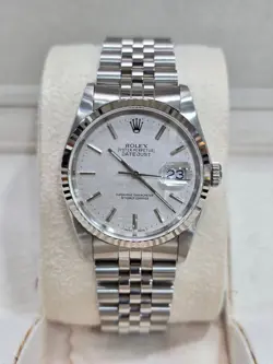 ROLEX DATEJUST 36 MM SILVER DIAL MEN'S WATCH 16234 142965601