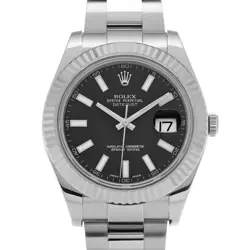 ROLEX DATEJUSTII 116334 BLACK WATCH 687425