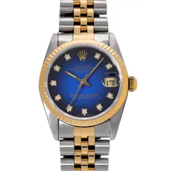 ROLEX DATEJUST 31 68273G BLUE GRADIENT/DIAMOND WATCH 682808