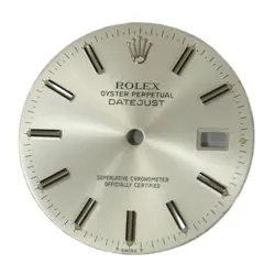ROLEX DATEJUST SILVER TRITIUM DIAL 1600 SILVER USED WATCH #811219