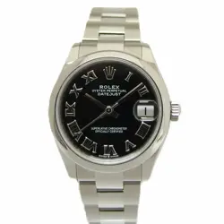 ROLEX DATEJUST 31 BLACK ROMAN 278240 BAND SIZE 18CM USED WATCH #81319