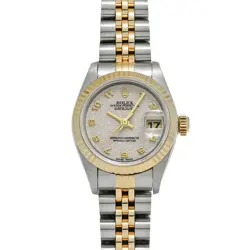 ROLEX DATEJUST 69173 IVORY CASE SIZE 26×26MM LADIES USED WATCH #815319