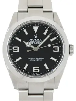 ROLEX EXPLORER 40 224270 BLACK CASE SIZE 40MM MEN'S USED WATCH #81519