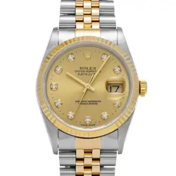 ROLEX DATEJUST 16233G CASE SIZE 36×36MM MEN'S USED WATCH #815219
