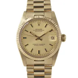 ROLEX DATEJUST 6827 GOLD CASE SIZE 31.0MM BAND SIZE 16.0CM USED WATCH #814119
