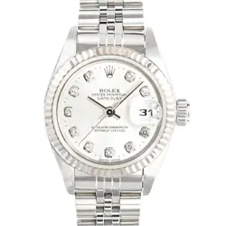 ROLEX DATEJUST 79174G SILVER CASE SIZE 26MM LADIES USED WATCH #82819