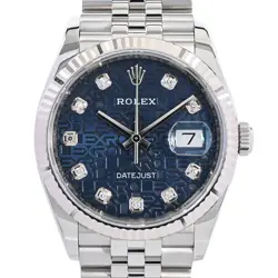ROLEX DATEJUST 36 126234G/J BLUE CASE SIZE 36MM MEN'S USED WATCH #81119
