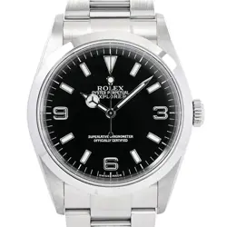 ROLEX EXPLORER I 114270 BLACK CASE SIZE 36MM MEN'S USED WATCH #822619