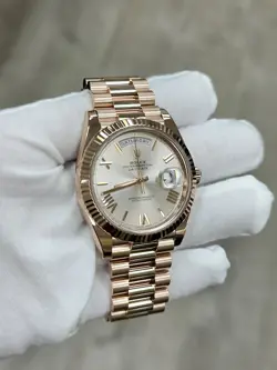Rolex Day Date President 228235 40mm Sundust Dial 18K Rose Gold Box Paper
