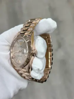 Rolex Day Date President 228235 40mm Sundust Dial 18K Rose Gold Box Paper