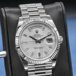 ROLEX DAY DATE 228239 WHITE GOLD METEORITE DIAL 40MM 2025 BOX & PAPERS