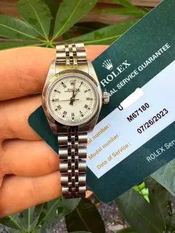 ROLEX DATE 67180 ROLEX SERVICE CARD 2023 WHITE RARE DIAL